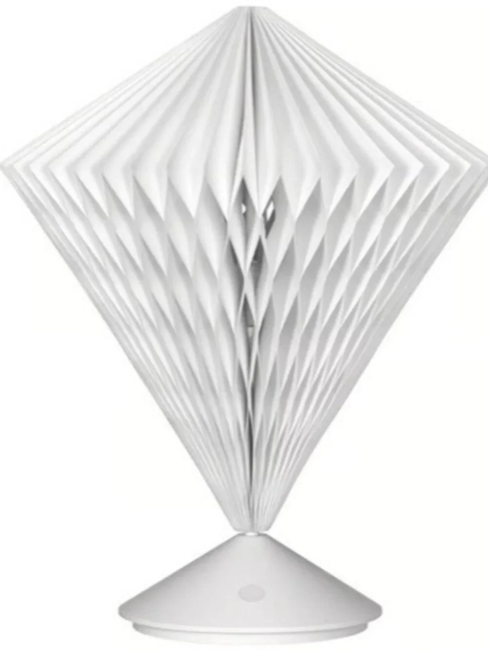 IKEA STRÅLA Pleated Diamond-Shaped LED Table Lamp, White, Article 106.066.40
